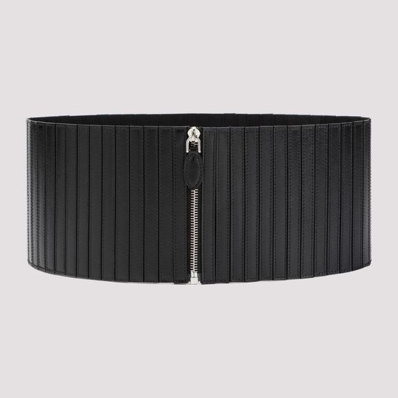 Striped Leather Corset Belt for Women - Spring/Summer '24 - Picture 2 of 3